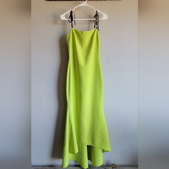 Christian Siriano Leopard Ties Green Sheath - Picture 2 of 7